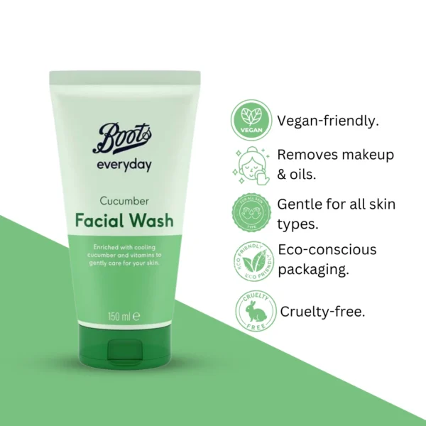 Boots Cucumber Facial Wash 150ml - Image 2