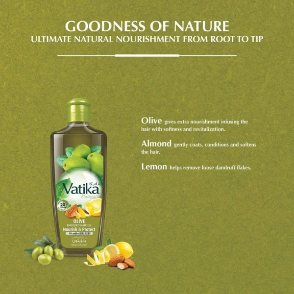 Dabur Vatika Naturals Olive Hair Oil for Nourished Hair - Image 4