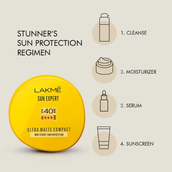 Lakme Sun Expert Ultra Matte SPF 40 PA+++ Compact (7gm) - Image 2