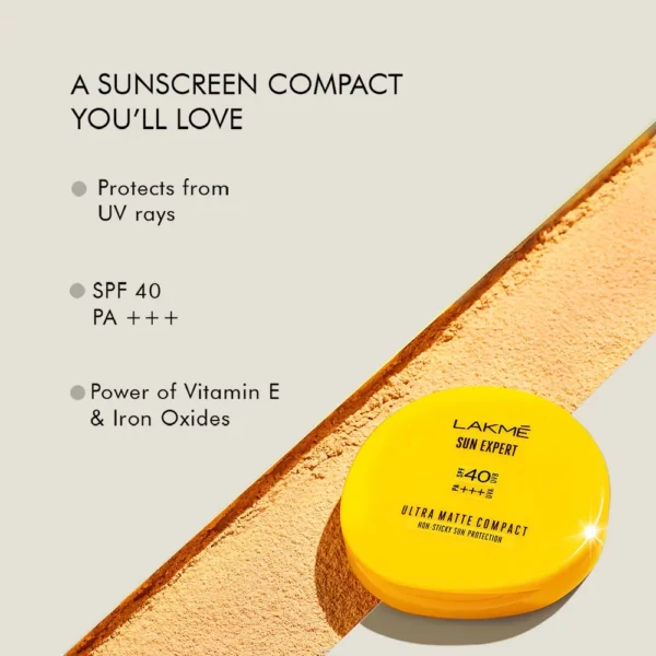 Lakme Sun Expert Ultra Matte SPF 40 PA+++ Compact (7gm) - Image 3