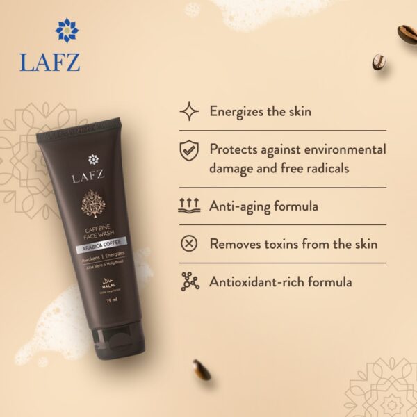 Lafz Caffeine Brightening Face Wash Tube 75ml - Image 6