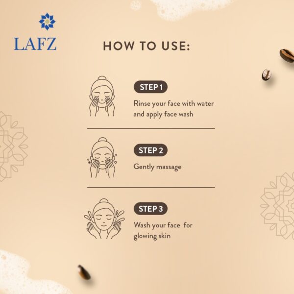 Lafz Caffeine Brightening Face Wash Tube 75ml - Image 3