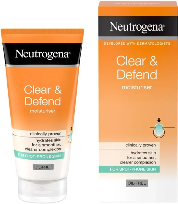Neutrogena Clear & Defend Oil Free Moisturiser 50ml - Image 3