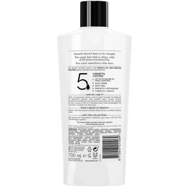 Tresemme Keratin Smooth With Marula Oil Conditioner 700ml - Image 4