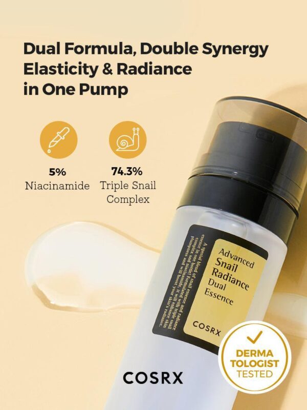 Cosrx Advanced Snail Radiance Dual Essence 80ml - Image 2