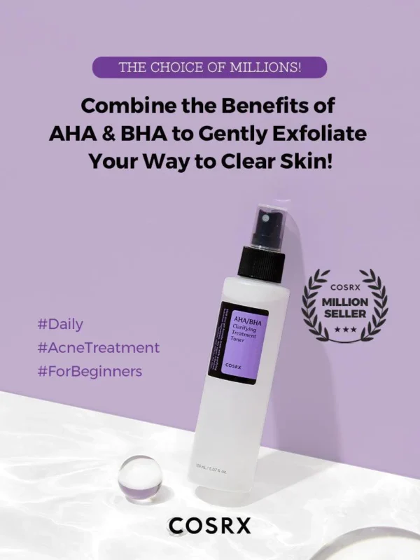 Cosrx AHA/BHA Clarifying Treatment Toner 150ml - Image 2
