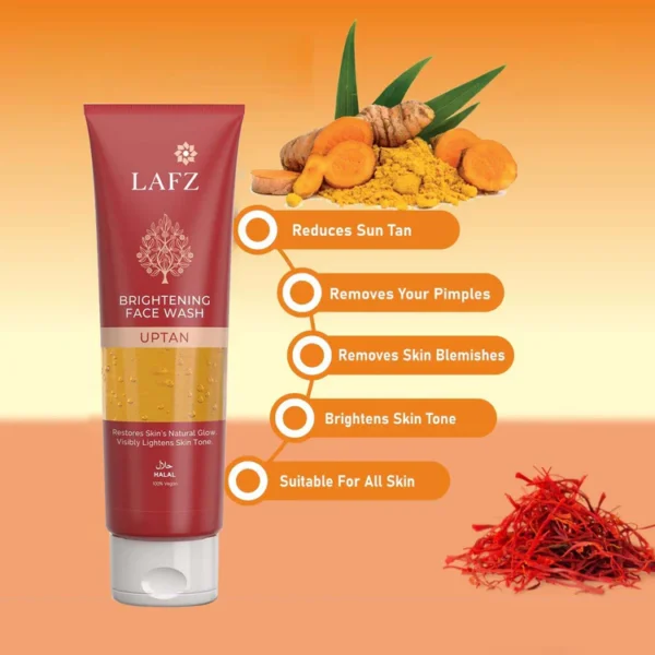 Lafz Ubtan Brightening Face Wash – Tube 75ml - Image 4