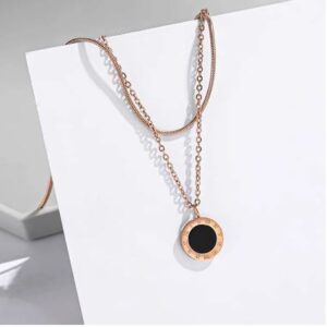 BLACK CIRCLE LOCKET